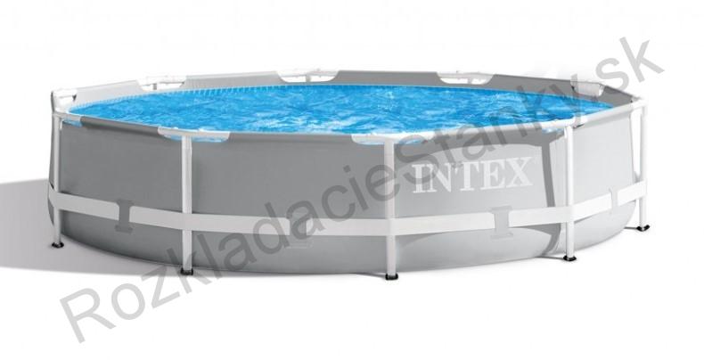bazén s konštrukciou a filtráciou 366cm x 76cm šedý