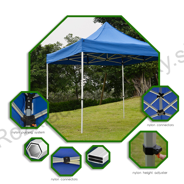 rozkladací hliníkový stan TENTS HEX40L 3x6 šedý