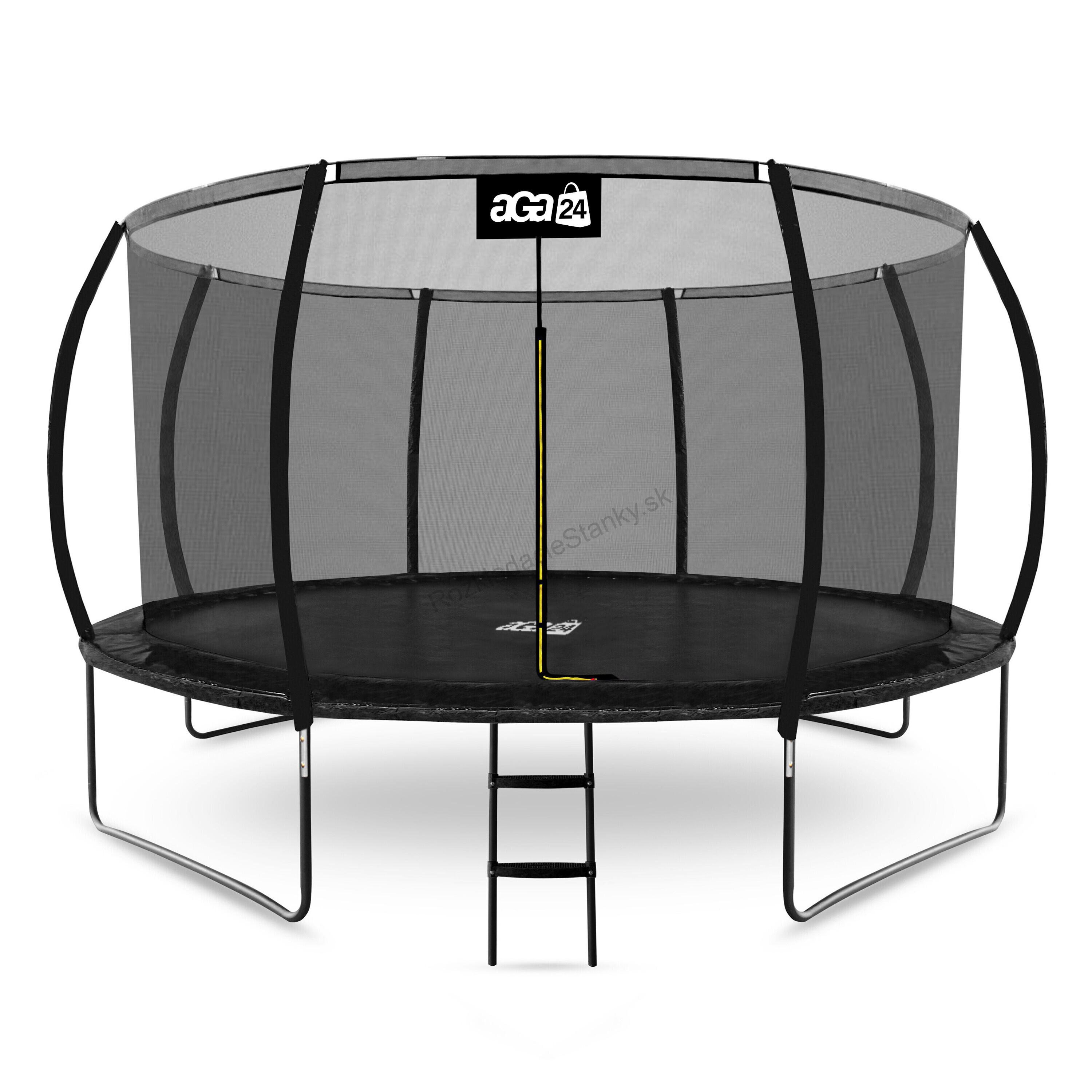 Trampolína 430cm AGA SPORT EXCLUSIVE Čierna + ochranná sieť + rebrík