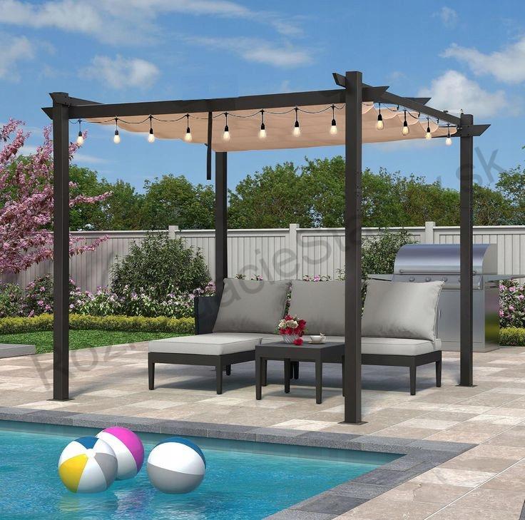 záhradná pergola Ekspand 3x3m béžová