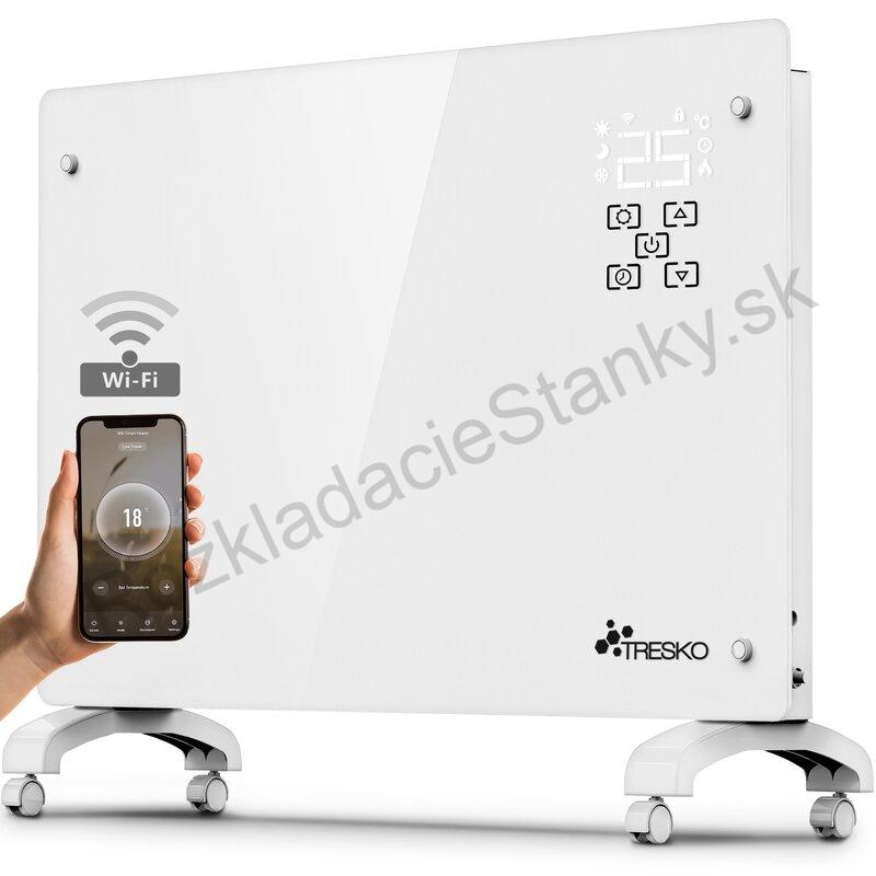 Elektrický ohrievač TRESKO biely 2000W s WiFi