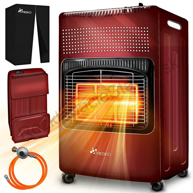 Plynový ohrievač TRESKO 4200W červený