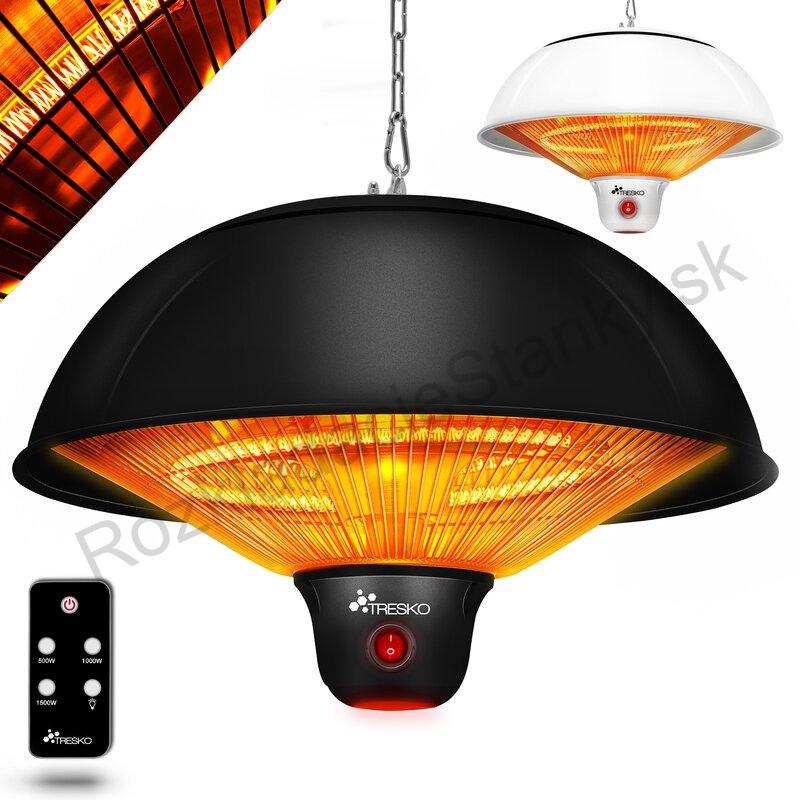 Stropný ohrievač TRESKO 1500W čierny