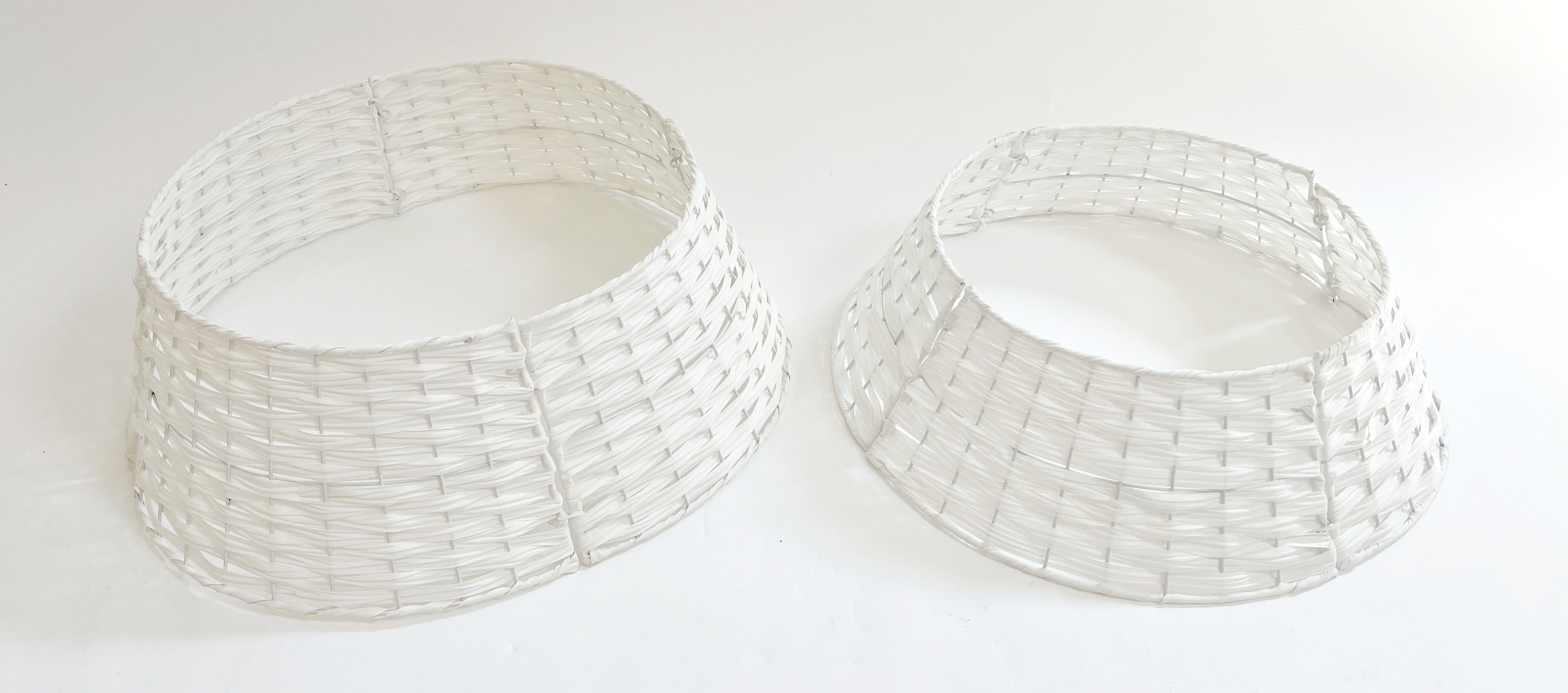 Obal na stojan stromčeka/biely/-ratanový -65cm