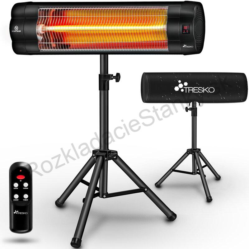 Infračervený ohrievač TRESKO 2500W čierny