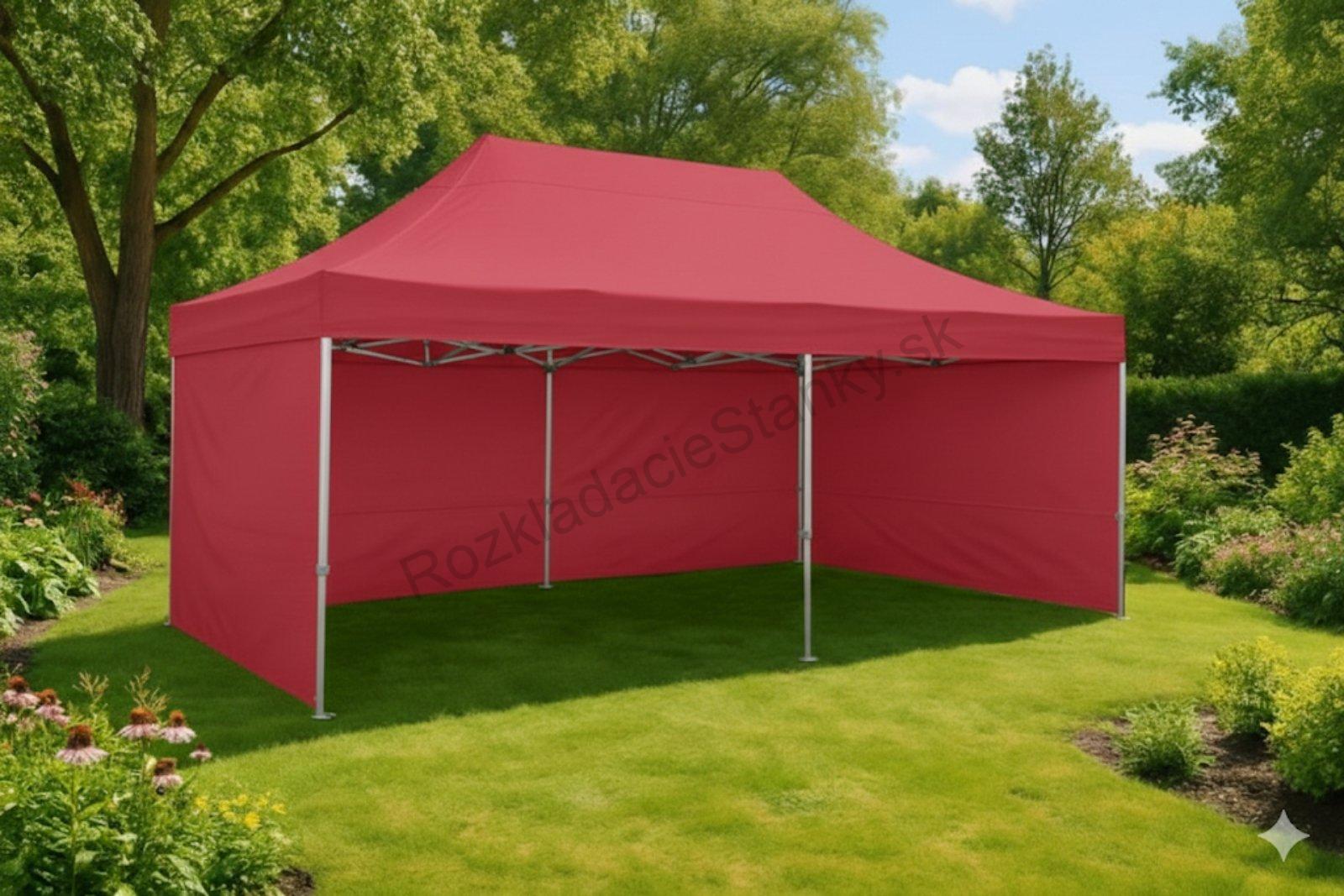 rozkladací hliníkový stan TENTS HEX40L 3x6 červený