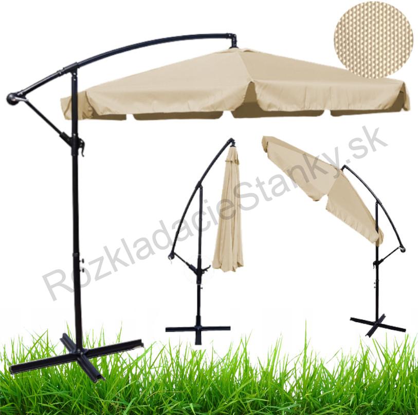 záhradný slnečník 3,5 m béžový