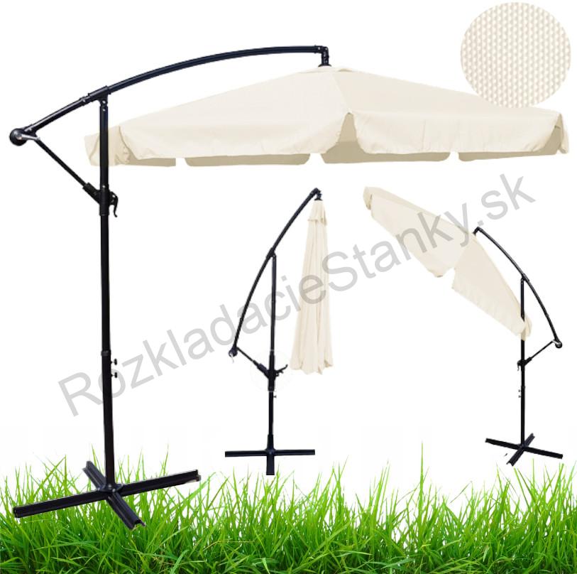 záhradný slnečník 3,5 m béžový svetlý