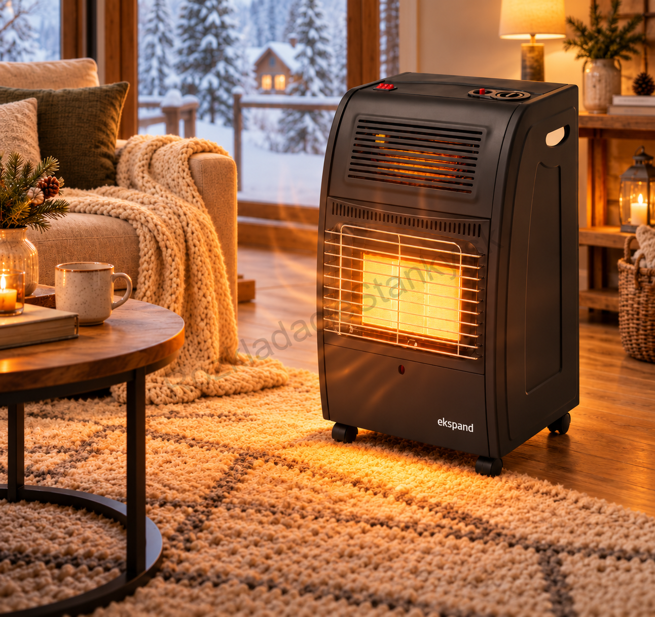 Plynovo elektrický ohrievač EKSPAND 4200W čierny