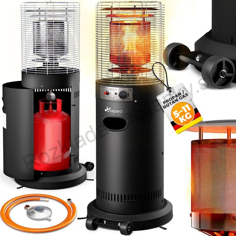 Plynový ohrievač TRESCO 11kW čierny