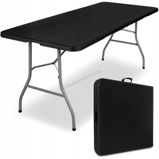 rozkladací stôl 180cm - čierny